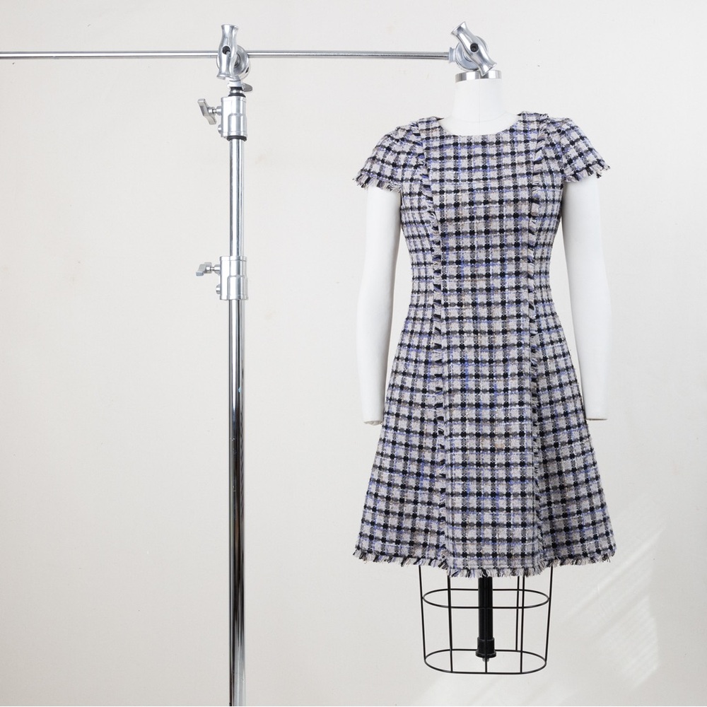 Eliza J Plaid Tweed Dress